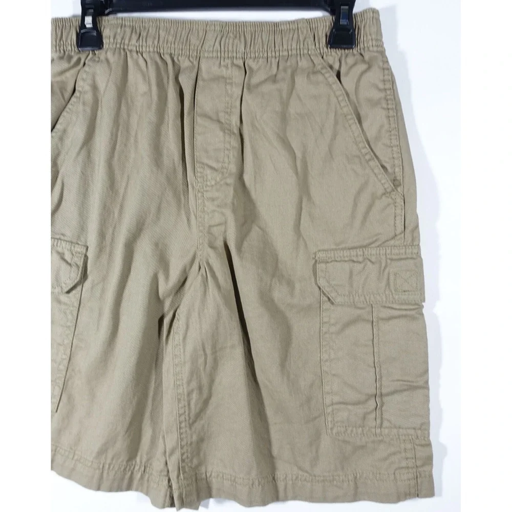 Canyon River Cargo Shorts Boys Medium Husky Pull On  Elastic Waist Beige